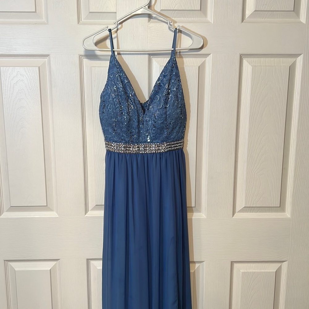 Blue prom dress